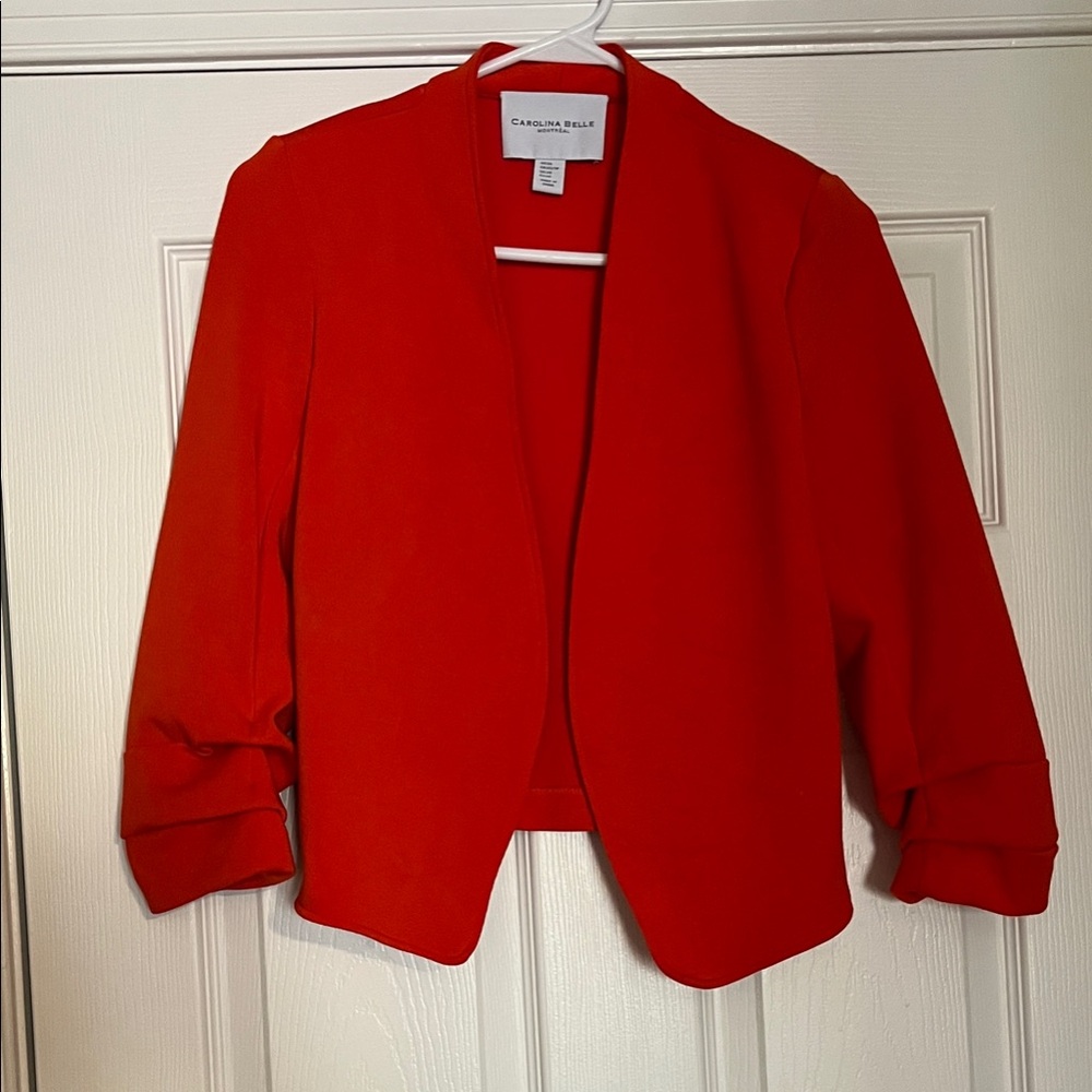 Carolina Belle Vibrant Orange Blazer